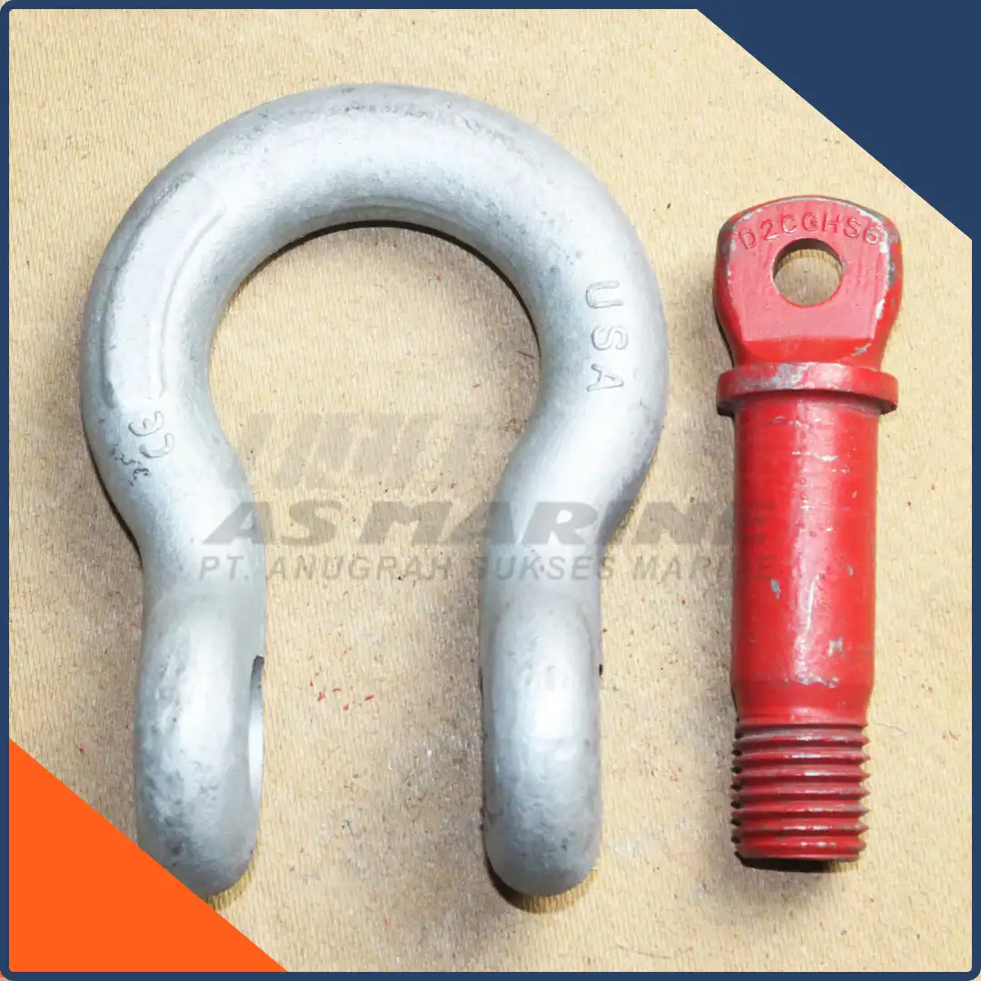 Bow Shackle / Segel Omega Crosby USA G209 Screw PIN 1-1/4 Inch 12 Ton